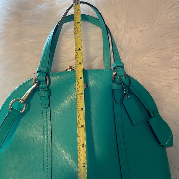 Coach Turquoise Leather Satchel - Picture 5 of 10